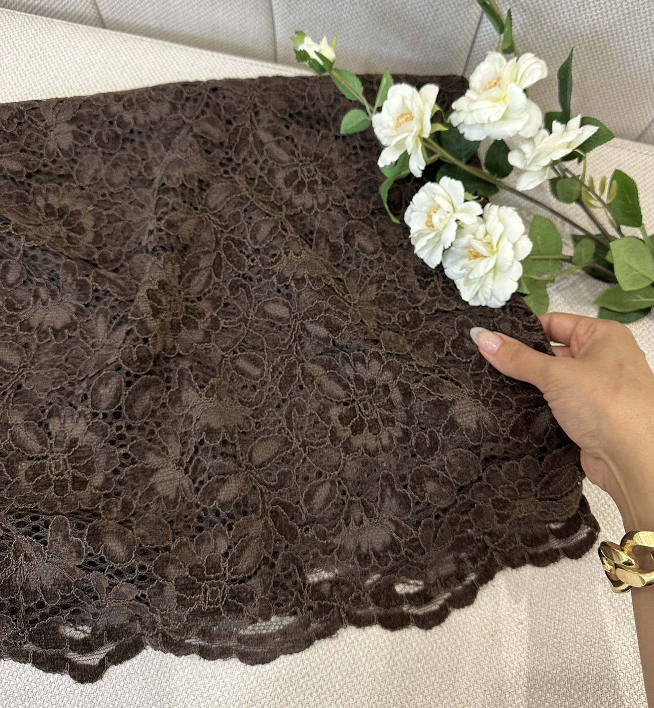 شال گیپور گل مخمل برجسته وارداتی