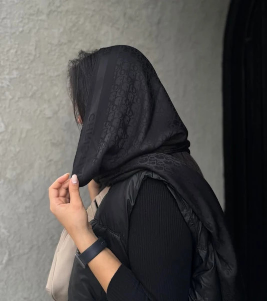 شال ژاکارد ابریشم مارک دیور رنگبندی