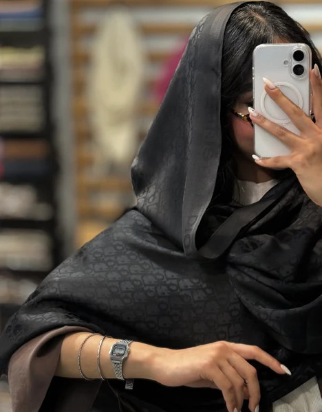 شال ژاکارد ابریشم مارک دیور رنگبندی